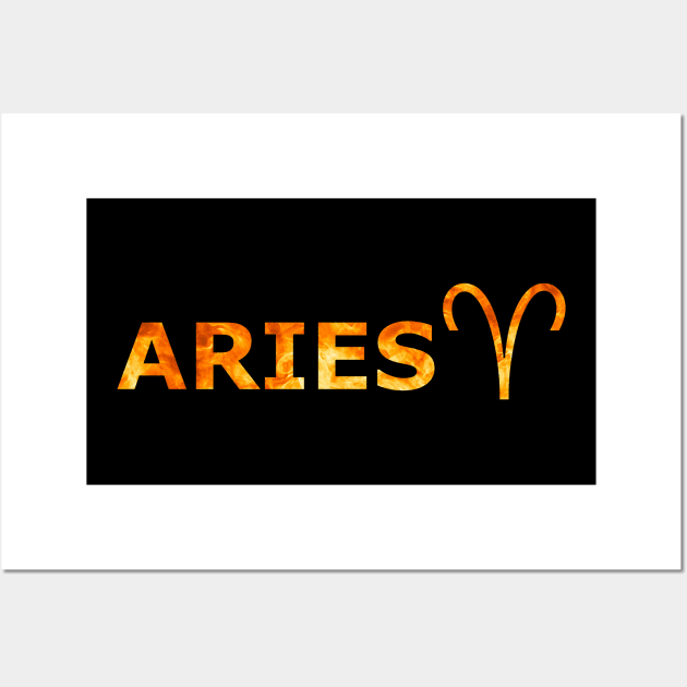 ARIES (fire) Wall Art by Zodiac Lover